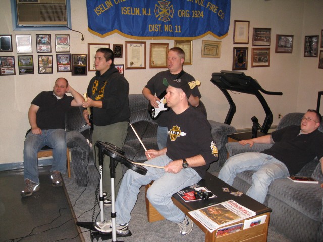 What do you do on slow days at the FD? Play &quot;Rock Band&quot;...The rest of the band