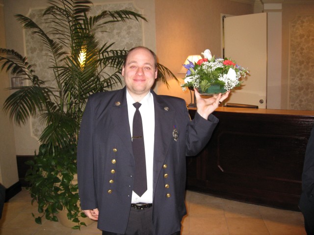 Installation Dinner '08- Captain Wertz and his flowers