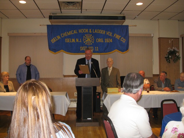 Bob Thompson 50 yrs of Service Dinner -  Mayor McCormac presents a proclamation